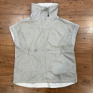 Worth Womens‎ Small Pullover Sleeveless Vest Top Gray Ivory Blouse Reversible